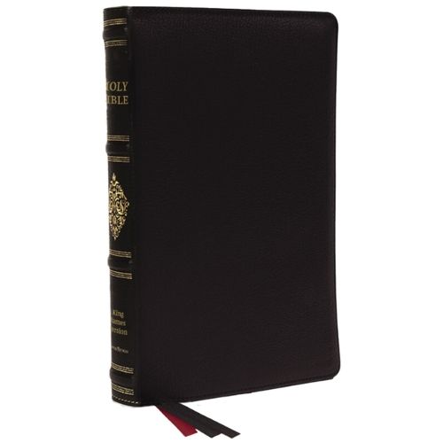 KJV, Personal Size Reference Bible, Sovereign Collection, Black Premium Goatskin Leather, Premier Collection, Comfort Print