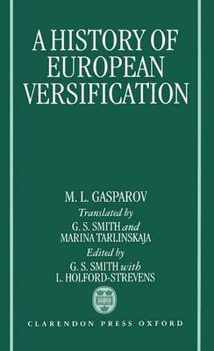 Cover image for A History of European Versification