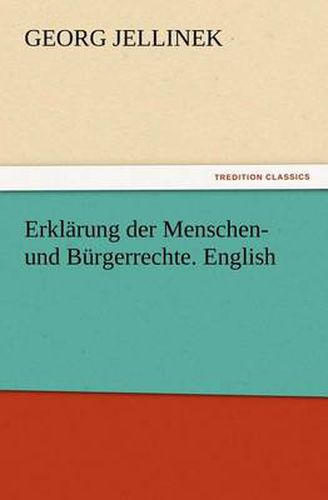 Cover image for Erklarung der Menschen- und Burgerrechte. English