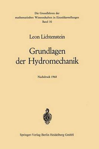 Cover image for Grundlagen Der Hydromechanik