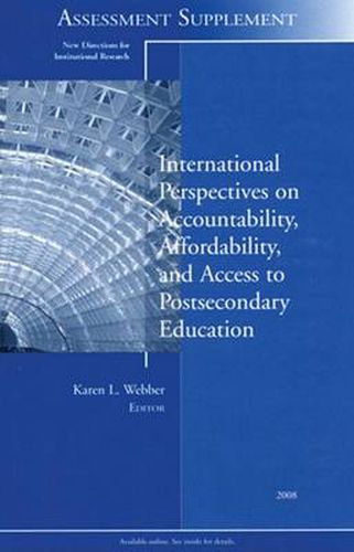 Cover image for International Perspectives on Accountability, Affordability, and Access to Postsecondary Education: Assessment Supplement