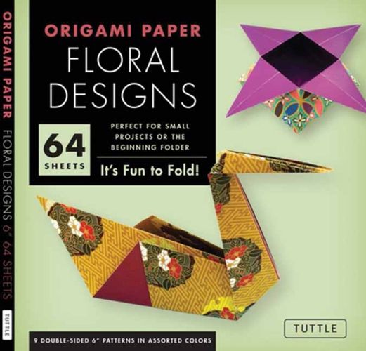 Cover image for Origami Paper - Floral Designs - 6" - 60 Sheets