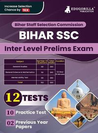 Cover image for BSSC Inter Level Prelims Exam Book 2023 (English Edition) Bihar Staff Selection Commission 10 Practice Tests and 2 Previous Year Papers ( 1800+ Solved MCQs) with Free Access To Online Tests