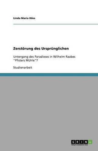 Cover image for Zerstoerung des Ursprunglichen