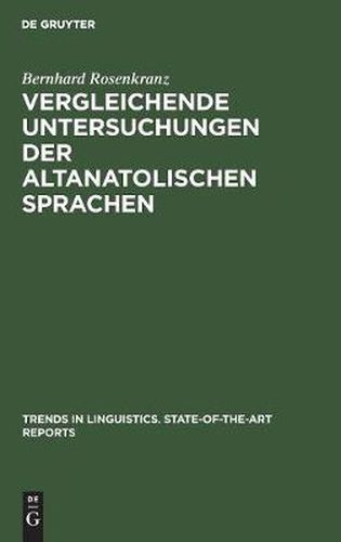 Cover image for Vergleichende Untersuchungen der altanatolischen Sprachen