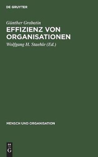 Cover image for Effizienz von Organisationen