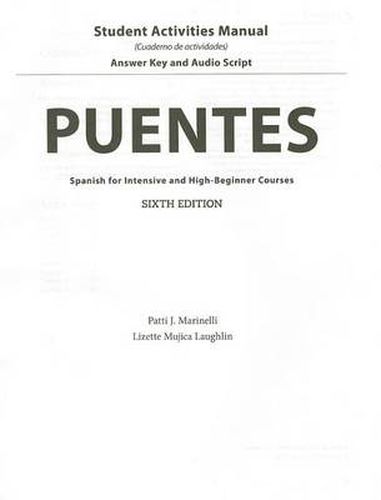 SAM Answer Key & Audioscript for Marinelli/Laughlin's Puentes, 6th