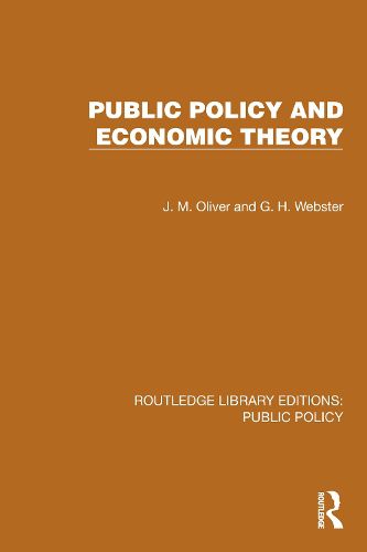 Cover image for Public Policy and Economic Theory