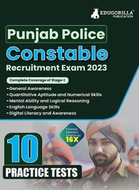 Cover image for Punjab Police Constable Exam 2023 (Male & Female) - 10 Full Length Practice Mock Tests with Free Access to Online Tests