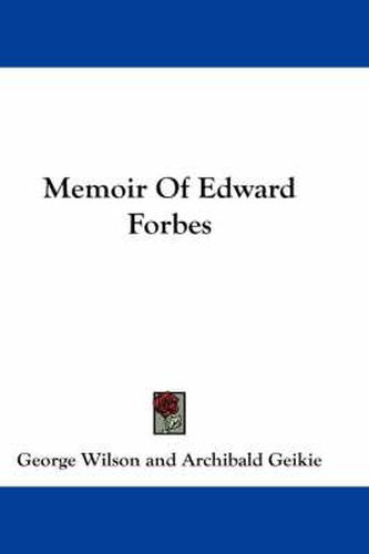 Cover image for Memoir of Edward Forbes