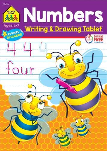 Cover image for School Zone Numbers Writing & Drawing Tablet Workbook