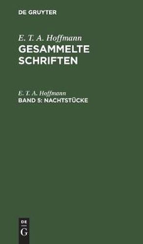 Cover image for Nachtstucke: Zwei Theile