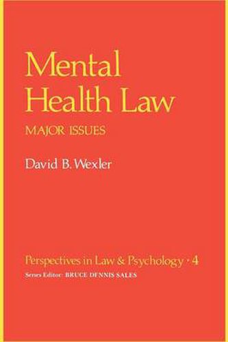 Cover image for Mental Health Law: Major Issues