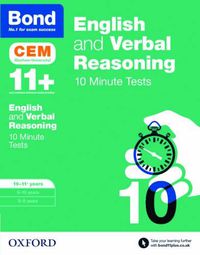 Cover image for Bond 11+: English & Verbal Reasoning: CEM 10 Minute Tests: 10-11 years