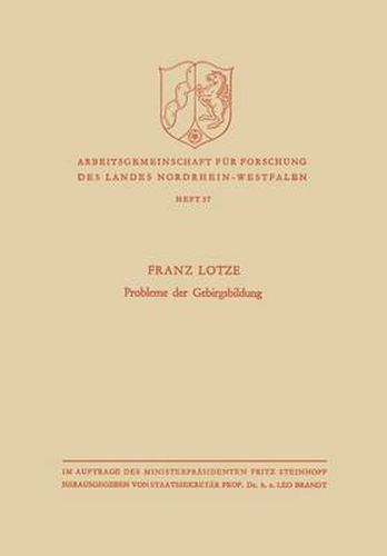 Cover image for Probleme Der Gebirgsbildung
