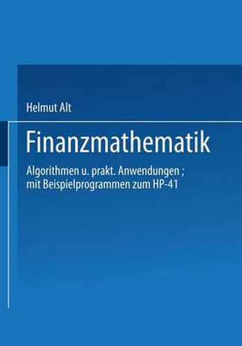 Cover image for Finanzmathematik: Algorithmen Und Praktische Anwendungen