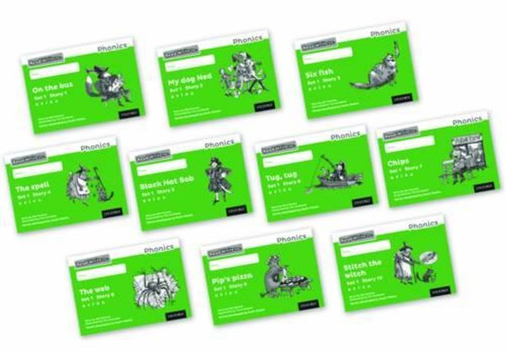 Cover image for Read Write Inc. Phonics: Black and White Green Set 1 Storybooks Mixed Pack of 10