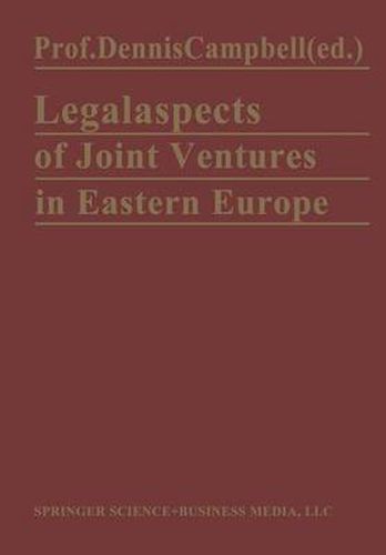 Cover image for Legal Aspects of Joint Ventures in Eastern Europe