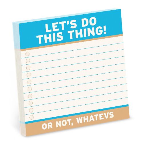 Cover image for Knock Knock Let's Do This Thing Large Sticky Notes (4x4in)
