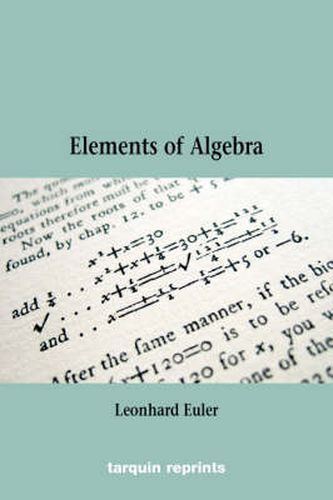 Cover image for Euler's Elements of Algebra