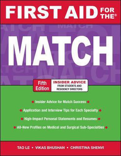 Cover image for First Aid for the Match, Fifth Edition