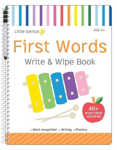 Cover image for First Words: Write & Wipe Activity Book