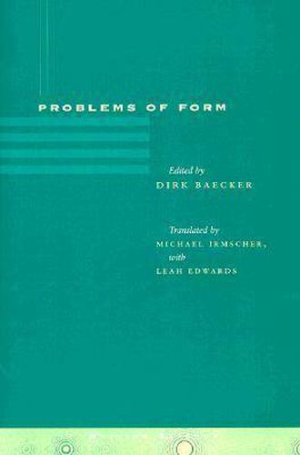 Cover image for Problems of Form