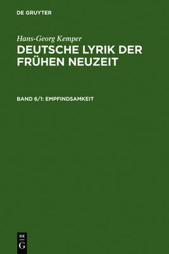 Cover image for Empfindsamkeit