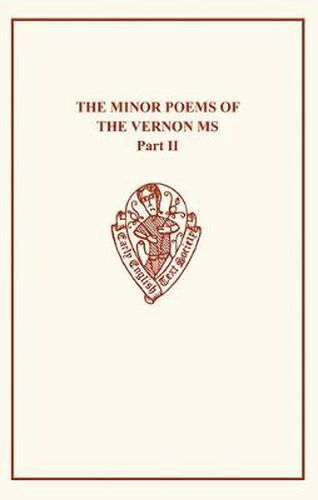 Cover image for Minor Poems of the Vernon MS Vol II