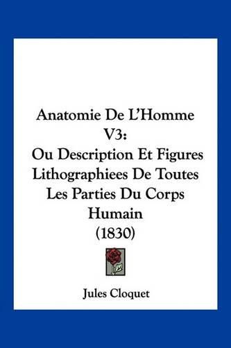 Cover image for Anatomie de L'Homme V3: Ou Description Et Figures Lithographiees de Toutes Les Parties Du Corps Humain (1830)