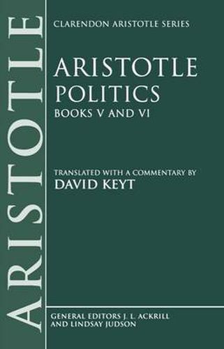 Cover image for Aristotle: Politics, Books V and VI