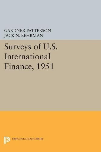 Cover image for Surveys of U.S. International Finance, 1951