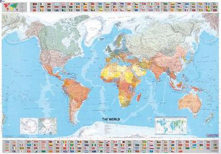 Cover image for The World - Michelin rolled & tubed wall map Encapsulated: Wall Map