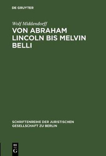 Cover image for Von Abraham Lincoln bis Melvin Belli