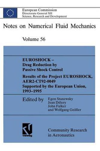 Cover image for EUROSHOCK - Drag Reduction by Passive Shock Control: Results of the Project EUROSHOCK, AER2-CT92-0049 Supported by the European Union, 1993 - 1995