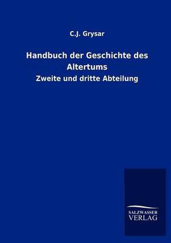 Cover image for Handbuch der Geschichte des Altertums