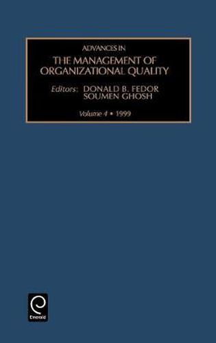 Cover image for Advances in the Management of Organizational Quality