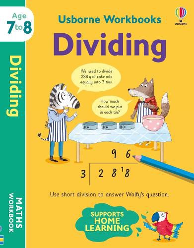 Cover image for Usborne Workbooks Dividing 7-8