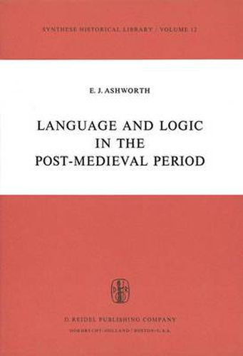 Cover image for Language and Logic in the Post-Medieval Period