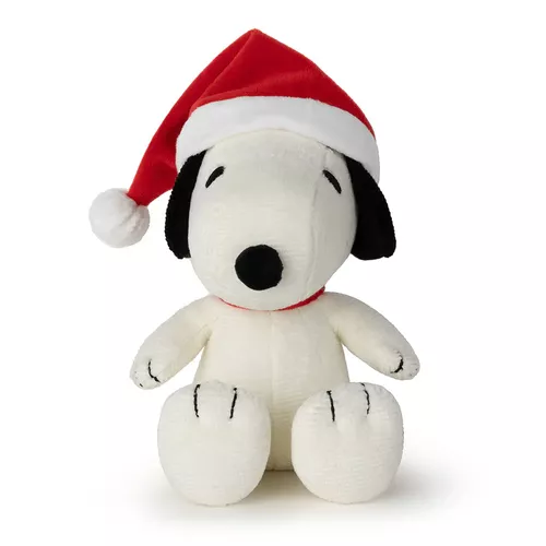 Cover image for Snoopy Sitting with Christmas Santa Hat - 17 cm - 7" Xmas Plush