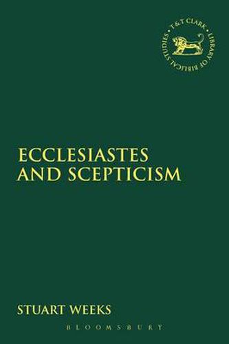 Cover image for Ecclesiastes and Scepticism