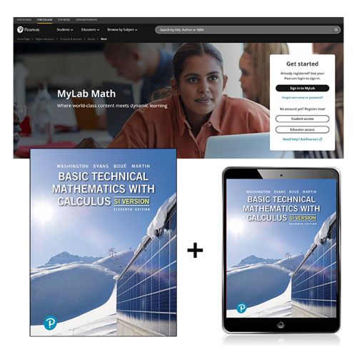 Cover image for Basic Technical Mathematics with Calculus, SI Version + MyLab Math with Pearson eText