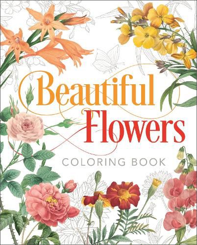 Cover image for Beautiful Flowers Coloring Book