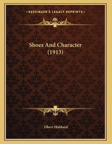 Cover image for Shoes and Character (1913)