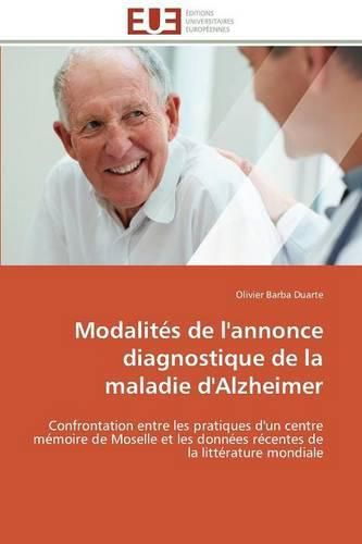 Cover image for Modalit s de l'Annonce Diagnostique de la Maladie d'Alzheimer