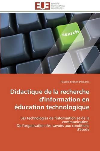 Cover image for Didactique de la Recherche d'Information En  ducation Technologique