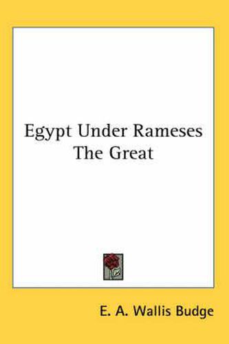 Cover image for Egypt Under Rameses the Great