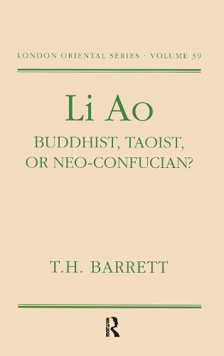 Cover image for Li Ao: Buddhist, Taoist or Neo-Confucian?