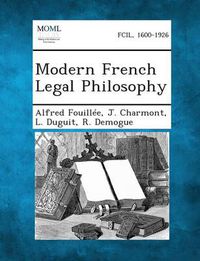 Cover image for Modern French Legal Philosophy