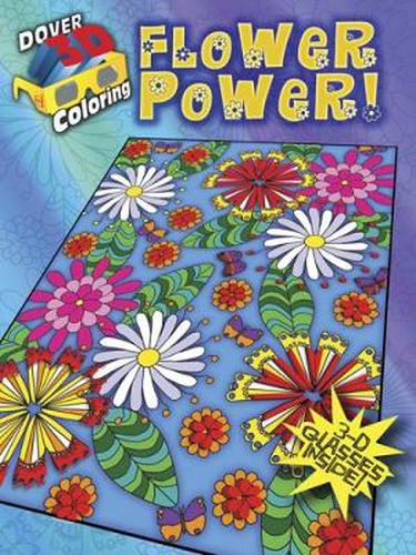 Cover image for 3-D Coloring Book - Flower Power!